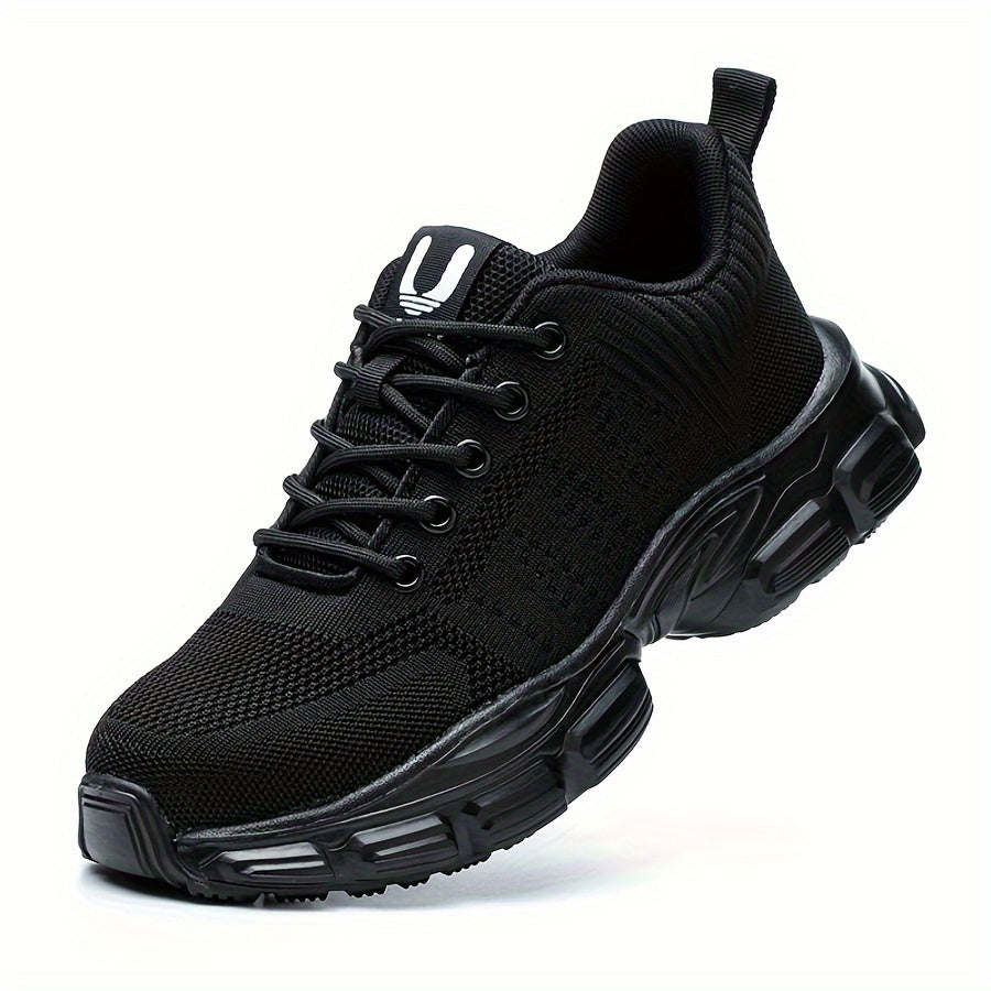 1pc Labor Protection Shoes Women's Steel Toe Cap Anti Impact And Anti Puncture Lightweight Fashionable Safety Work Shoes Women's Office, Shoes Height 1.57in