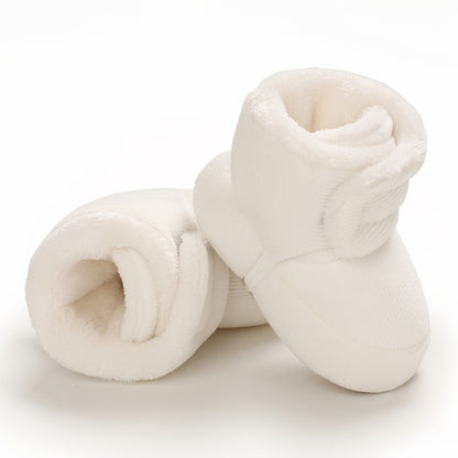 Toddler Baby Girls Booties Plus High Top Slippers Indoor Shoes Crib Shoes First Walker Shoes For Winter