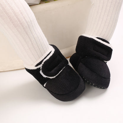 Toddler Baby Girls Booties Plus High Top Slippers Indoor Shoes Crib Shoes First Walker Shoes For Winter