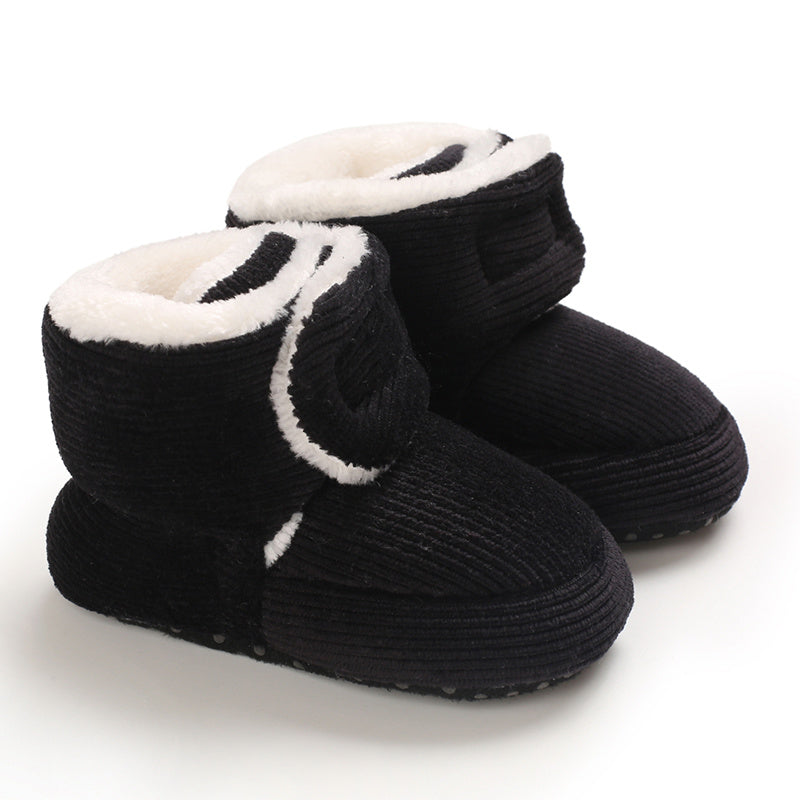 Toddler Baby Girls Booties Plus High Top Slippers Indoor Shoes Crib Shoes First Walker Shoes For Winter