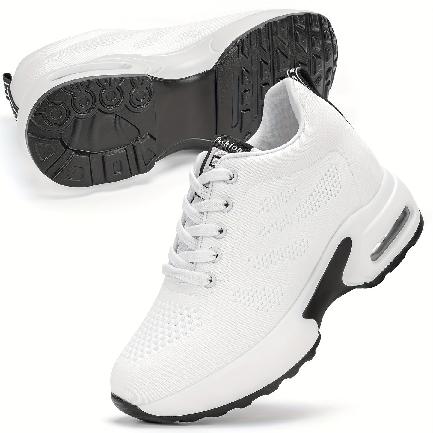 SOSENFER Women's Low-Top Sneakers Suitable for Summer - Breathable Lace-Up with Inner Height, Fabric Upper & Cushioned Sole, Casual Athletic Wear for Height & Daily Use - Spring New Release (Brand)