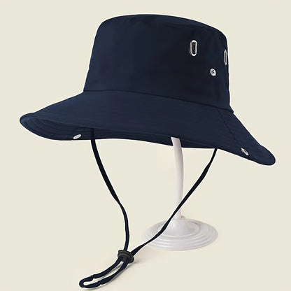 Wide Brim Fisherman Hat - djustable Unise Outdoor Sun Hat with UPN-like Buckle, Breathable -Season for Men & Women, Fishing,W Beach - Black (White Piping) - Hand Wash Only, Bucket Hat, Fishing Hat, Bucket Hat Women, Hats For
