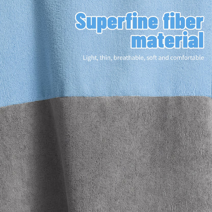 Mutao Quick-Dry Hooded Changing Robe - Cozy Terry Towel Poncho with Front Pocket, Windproof & Perfect for Beach, Surfing, Diving, Swimming - One Size Fits All, Machine Washable