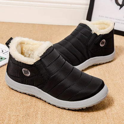 Women'S Winter Snow Boots, Warm And Plush, Short Boots, Shoes, Thickened, Flat-Soled Footwear.