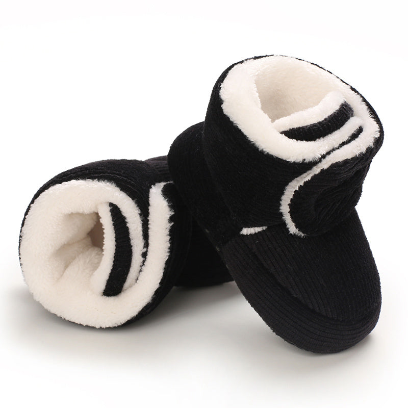 Toddler Baby Girls Booties Plus High Top Slippers Indoor Shoes Crib Shoes First Walker Shoes For Winter