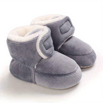 Toddler Baby Girls Booties Plus High Top Slippers Indoor Shoes Crib Shoes First Walker Shoes For Winter