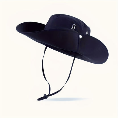 Wide Brim Fisherman Hat - djustable Unise Outdoor Sun Hat with UPN-like Buckle, Breathable -Season for Men & Women, Fishing,W Beach - Black (White Piping) - Hand Wash Only, Bucket Hat, Fishing Hat, Bucket Hat Women, Hats For