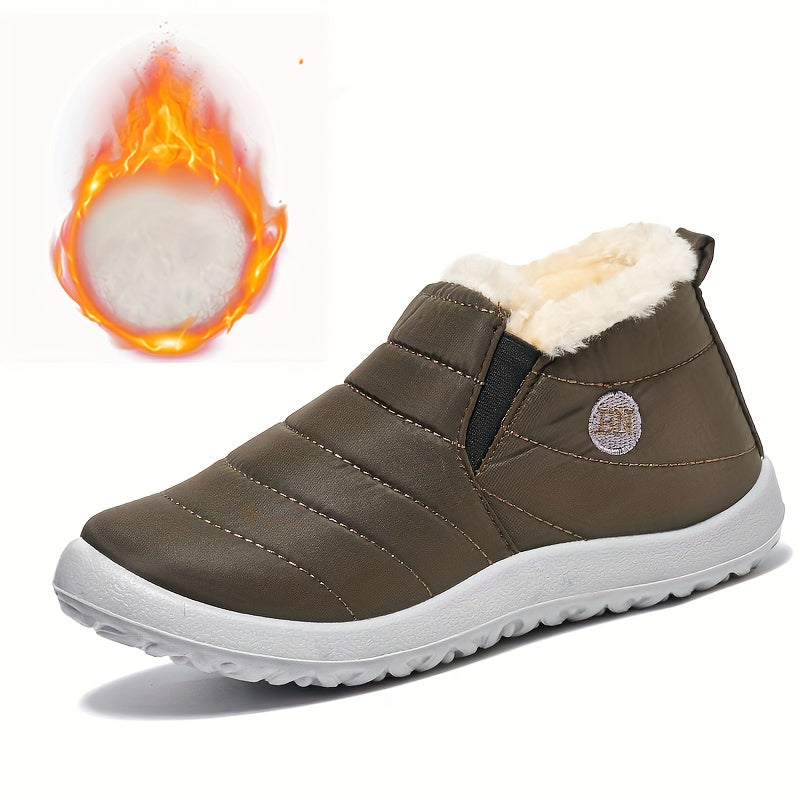 Women'S Winter Snow Boots, Warm And Plush, Short Boots, Shoes, Thickened, Flat-Soled Footwear.