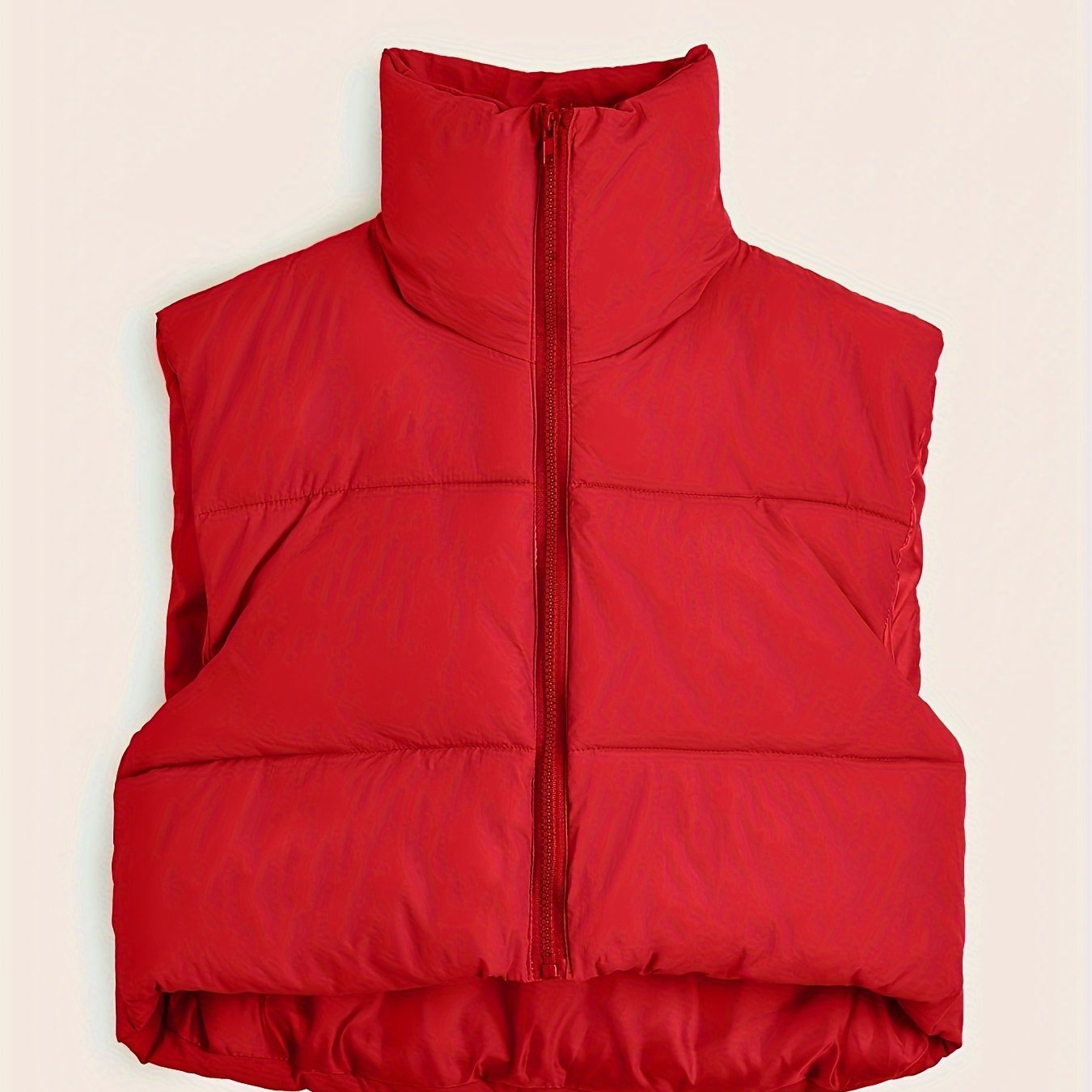 Women'S Sleeveless Vest - Vibrant Pink Slim-Fit Alternative Coat with Drawstring Hood, Zipper Front & Pockets for Fall/Winter Casual Wear, Casual Winter Wear | High Neckline Vest | Zippered Jacket