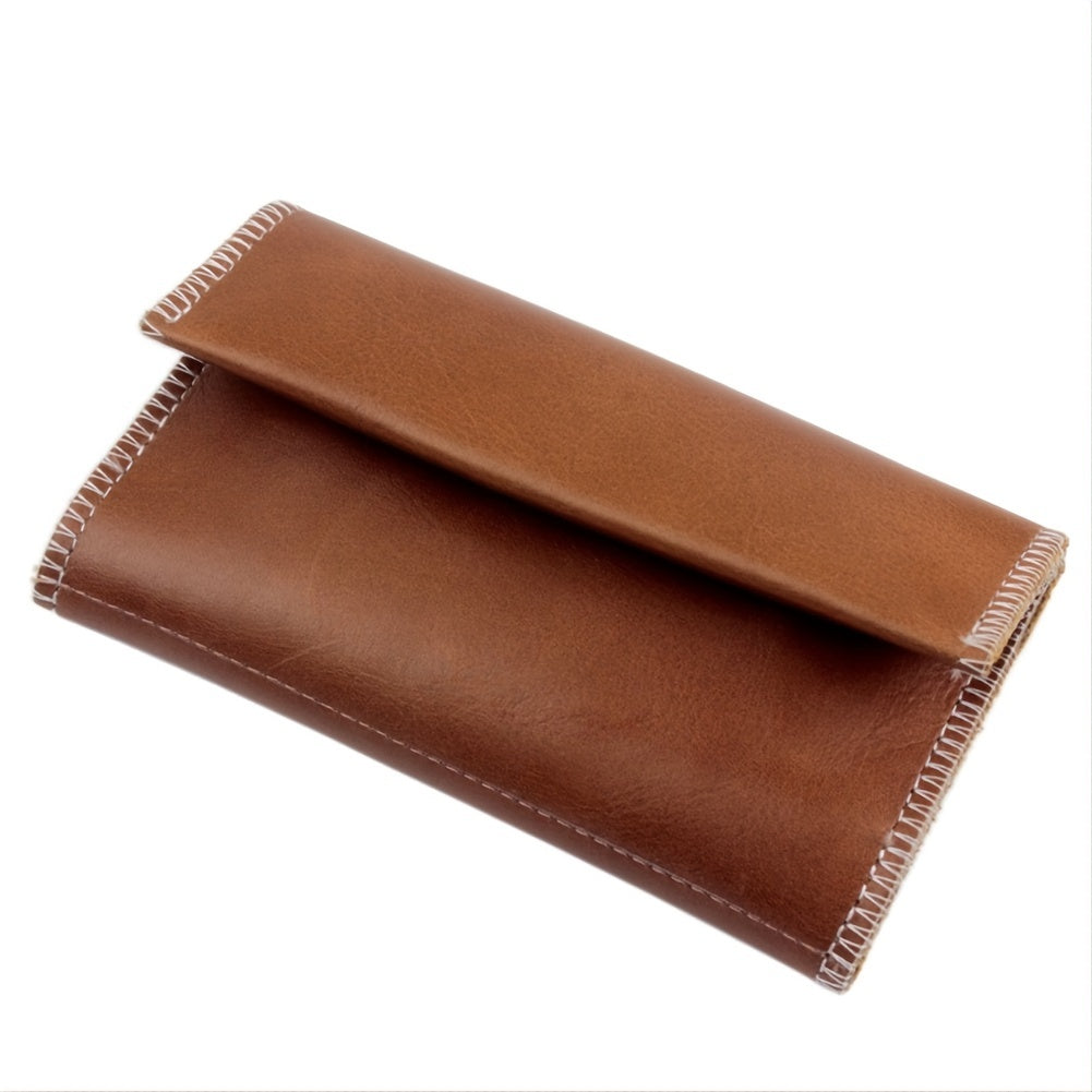 1pc PU Leather Tobacco Pouch Bag Case, Portable Cigarette Rolling Pipe Tobacco Case Wallet Bag, Lightweight Cigarette Bag
