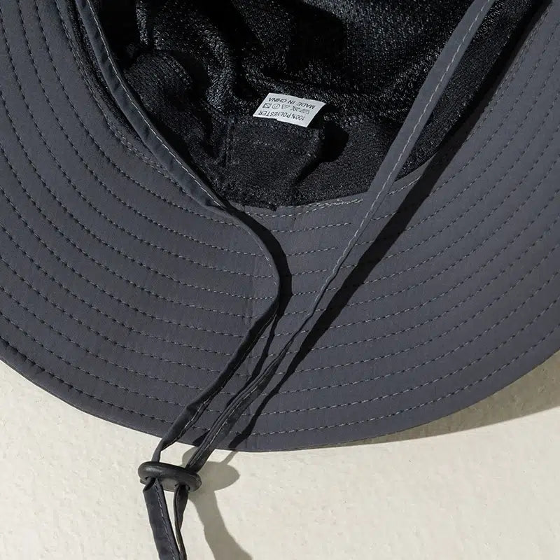 Wide Brim Fisherman Hat - djustable Unise Outdoor Sun Hat with UPN-like Buckle, Breathable -Season for Men & Women, Fishing,W Beach - Black (White Piping) - Hand Wash Only, Bucket Hat, Fishing Hat, Bucket Hat Women, Hats For