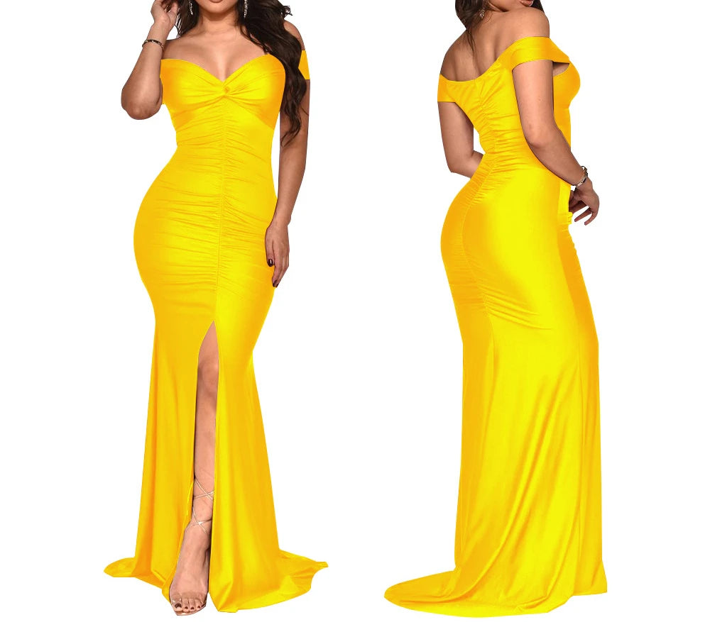 Women Long Dresses Sexy Backless Bodycon Evening Dresses Nightclub Maxi Dress Cocktail Birthday Party Welcome Prom Dress XSY039