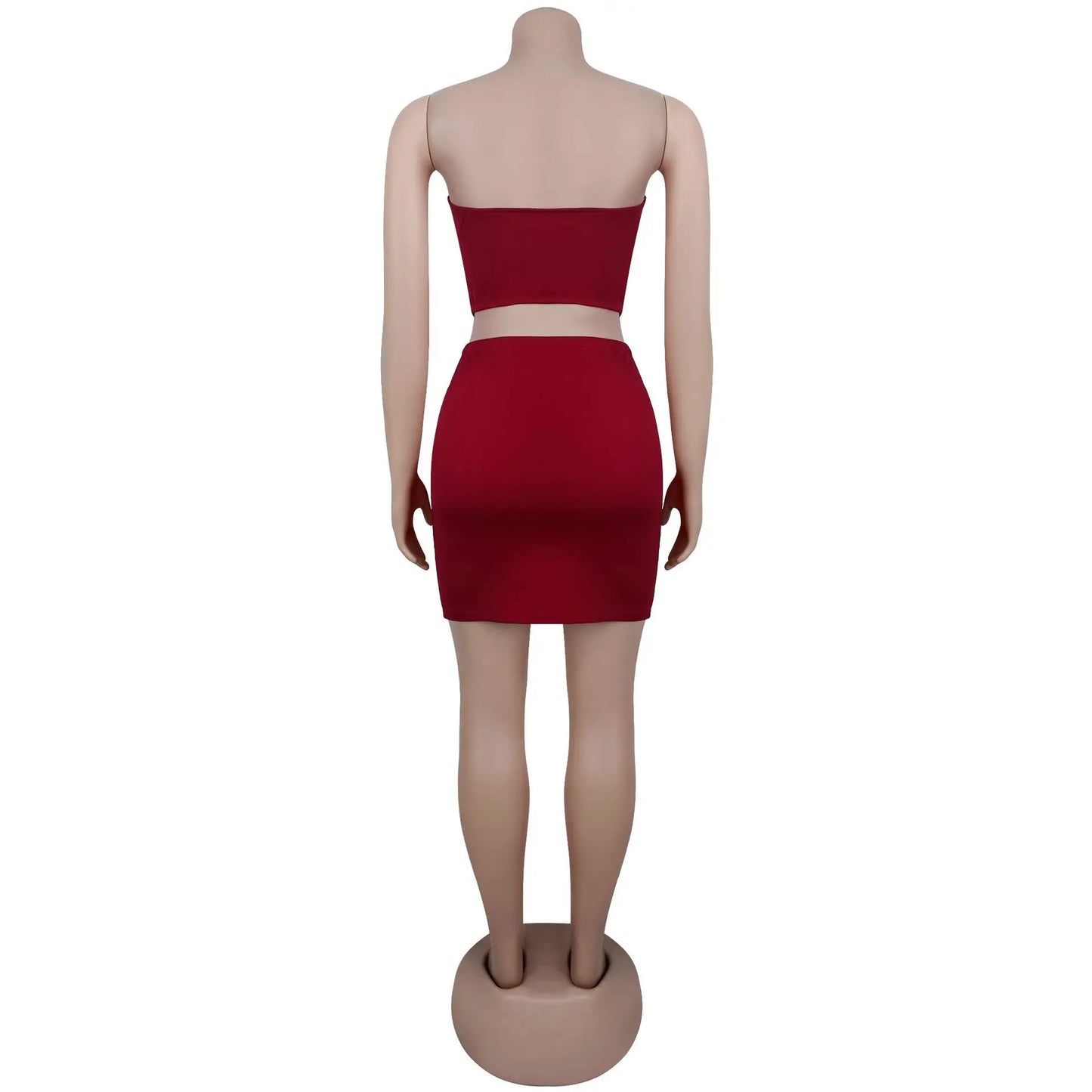 New Fashion Women's Elegant Party Dresses Casual Evening Dresses Sexy Strapless top short Dress Set Birthday Prom Dresses HWY265