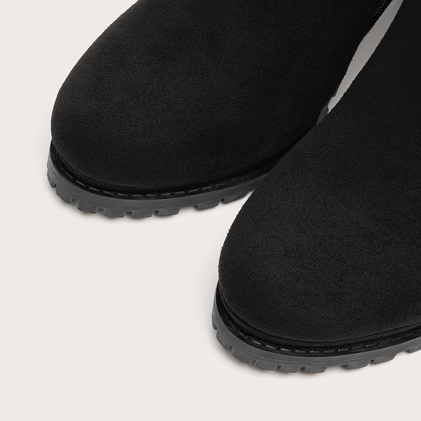 Women's Pointed Toe Short Boots, Tound Toe Side Zipper Chunky Heeled Platform Ankle Boots, Women's Footwear