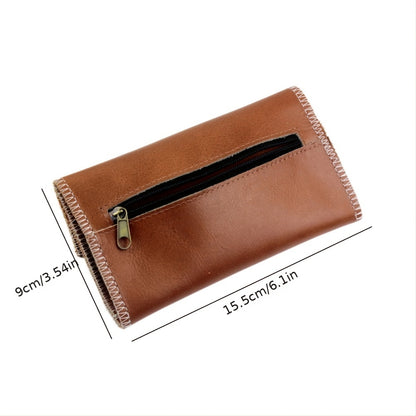 1pc PU Leather Tobacco Pouch Bag Case, Portable Cigarette Rolling Pipe Tobacco Case Wallet Bag, Lightweight Cigarette Bag