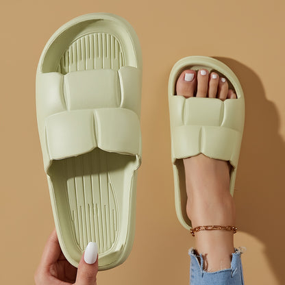 EVA Slippers with Anti-Slip Soft Sole & Quick-Dry Design - Lightweight Indoor/Outdoor House Shoes for Bathroom, Home, and Garden - Ergonomic Comfort, All-Season Wear, Stylish Striped Pattern (Hand Wash/Dry Clean), Indoor Slip