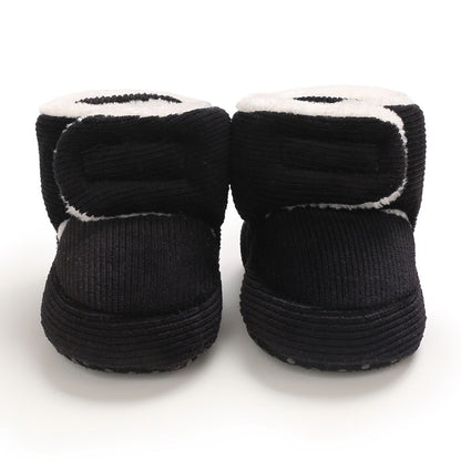 Toddler Baby Girls Booties Plus High Top Slippers Indoor Shoes Crib Shoes First Walker Shoes For Winter