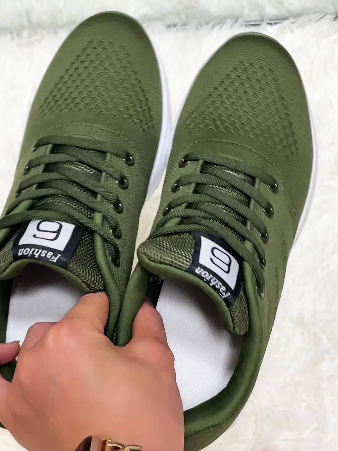 SOSENFER Women's Low-Top Sneakers Suitable for Summer - Breathable Lace-Up with Inner Height, Fabric Upper & Cushioned Sole, Casual Athletic Wear for Height & Daily Use - Spring New Release (Brand)