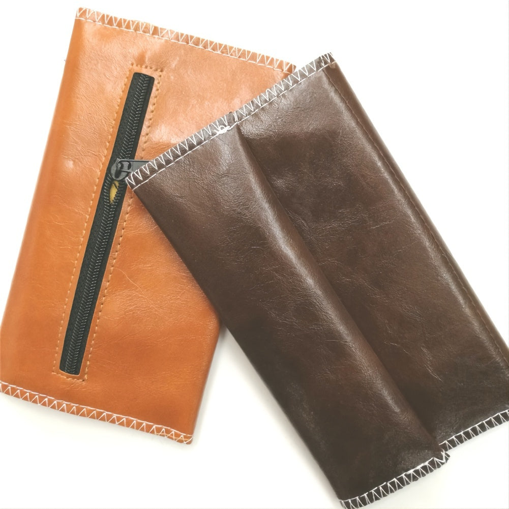 1pc PU Leather Tobacco Pouch Bag Case, Portable Cigarette Rolling Pipe Tobacco Case Wallet Bag, Lightweight Cigarette Bag