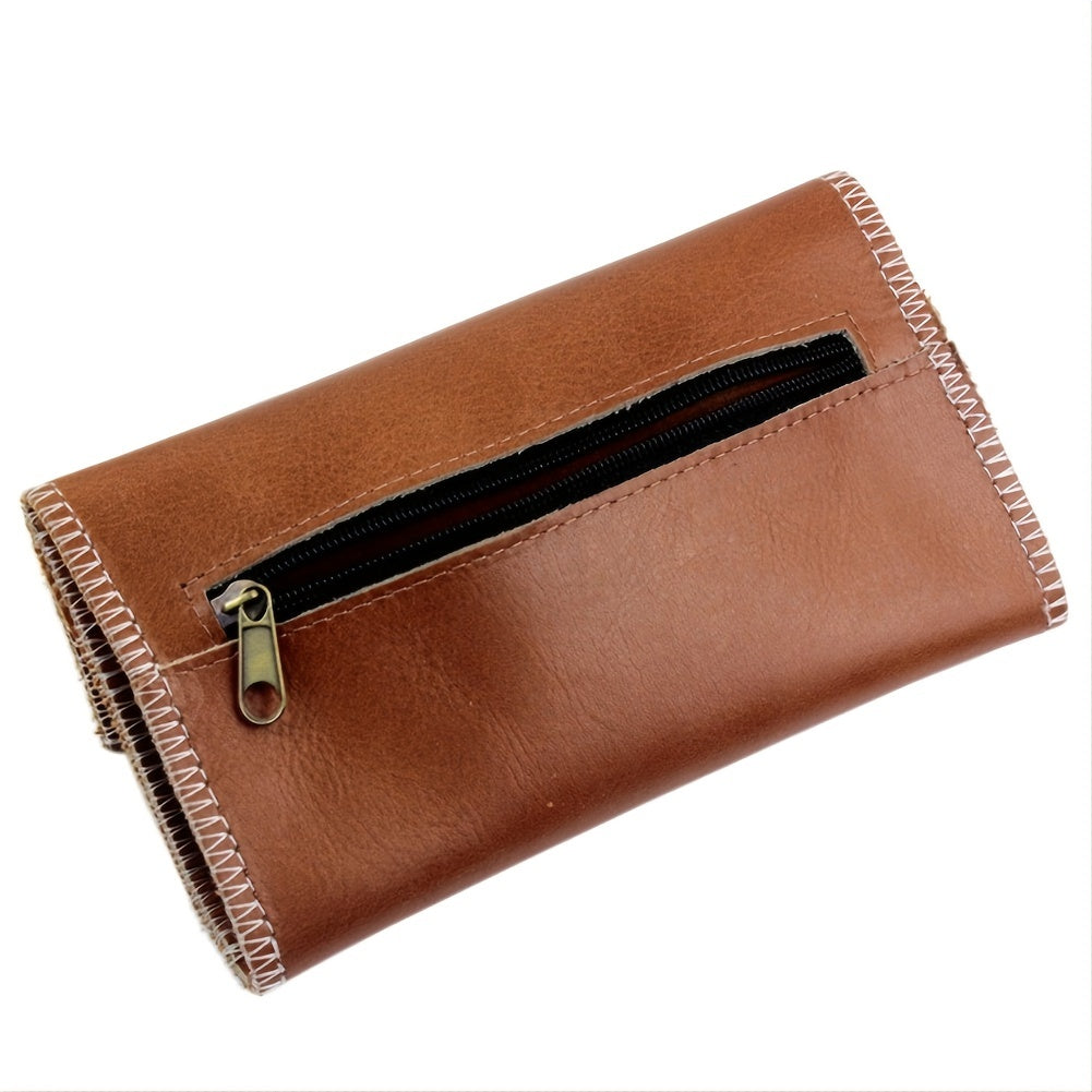 1pc PU Leather Tobacco Pouch Bag Case, Portable Cigarette Rolling Pipe Tobacco Case Wallet Bag, Lightweight Cigarette Bag