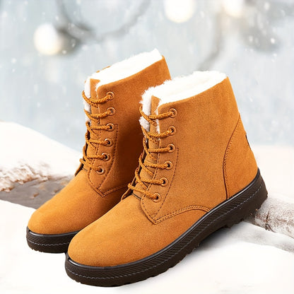 Women'S Winter Boots - Slip-Resistant PU Sole, Lace-Up Closure, Cushioned Insole - Cold Weather Boots for Everyday & Formal Outfits - Extended Sizes Up to US Women'S 44 (EU 43) - Boots for Winter Adventures, Y Terrain Footwea